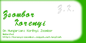 zsombor korenyi business card
